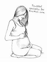 Pregnant Drawing Woman Step Sketch Lady Draw Girl Drawings Pregnancy Women Sketches Anime Pencil Belly Mom Realistic Paintingvalley Getdrawings Reference sketch template