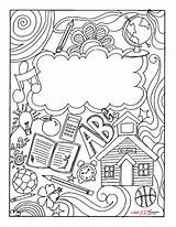 Cover Coloring Printable Binder Book Covers Color Pages School Back Templates Fun Colouring Books Getcolorings Caratulas Dibujos Cov Print Sheets sketch template