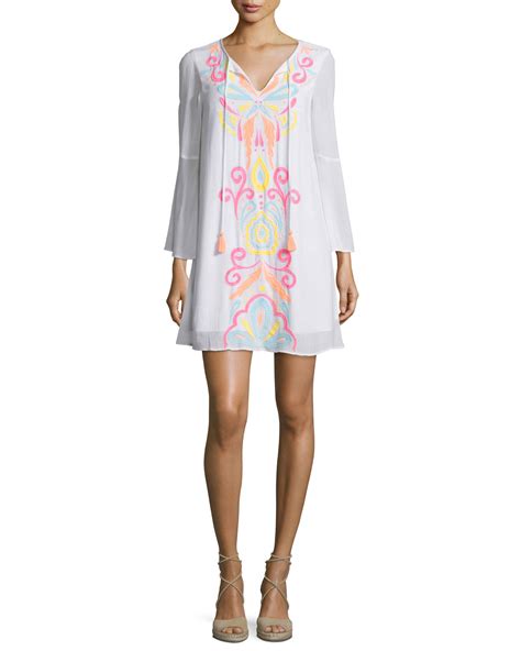 Lyst Lilly Pulitzer Ellie Embroidered Tunic Dress In White