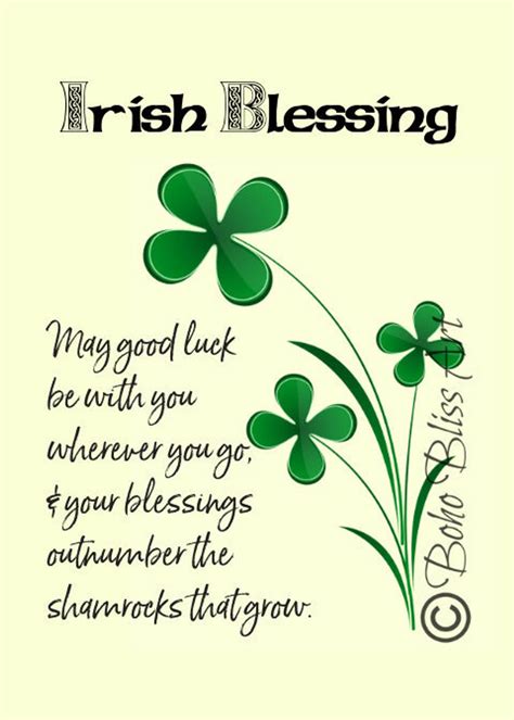 printable irish blessing prayer