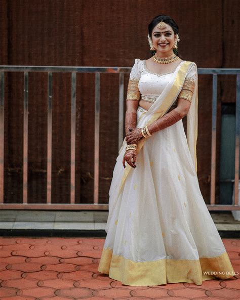 Bridal Dhavani Set From Ekatva Kerala Engagement Dress Onam Outfits