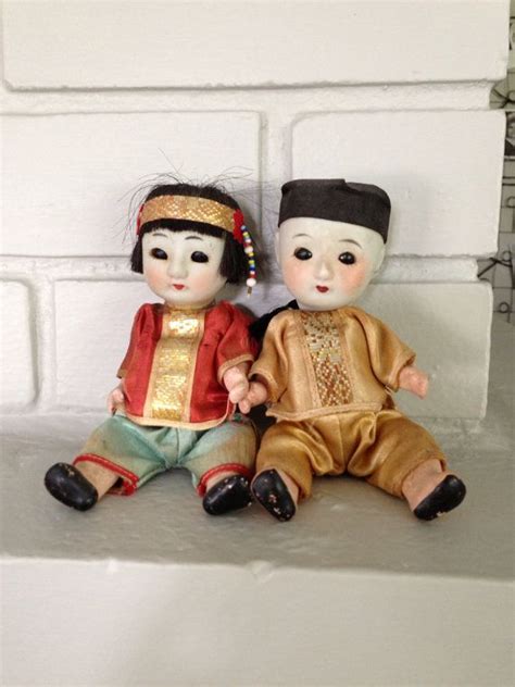 Two Vintage Chinese Dolls Etsy Chinese Dolls Dolls Asian Doll
