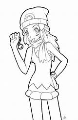 Pokemon Coloring Pages Trainer Dawn Getcolorings Printable Stylish Deviantart Template sketch template