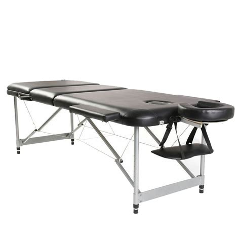 Black Portable Aluminum Massage Table Brody Massage