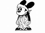 Gangster Cartoon Drawing Gangsta Character Getdrawings Mickey Mouse sketch template