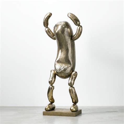 modern vivid sausage contemporary bronze sculpture custom