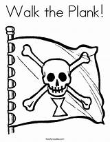 Coloring Pirate Plank Walk Flag Pages Drapeau Template Print Printable Twistynoodle Built California Usa Getcolorings Change Color sketch template