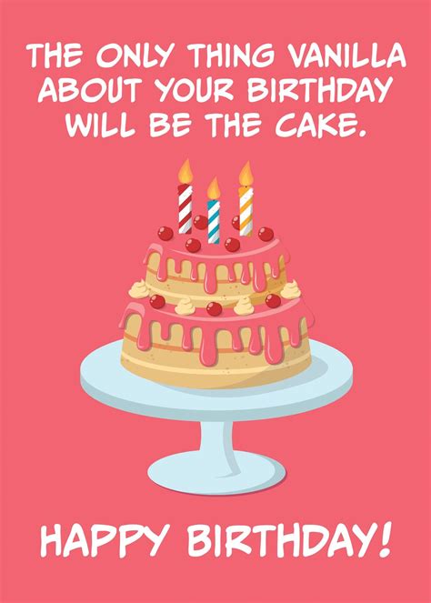 Kinky Bdsm Funny Birthday Card Vanilla Cake Adult Card For Etsy