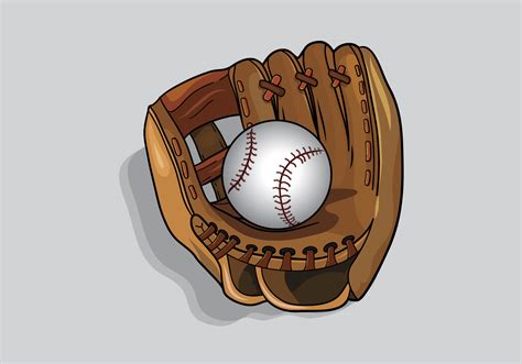 softball glove vector  vector art  vecteezy