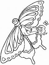 Coloring Fairy Pages Butterfly Printable Templates Print Colouring Template Kids Choose Board sketch template