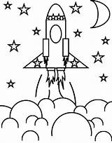 Rocket Pages Coloring Space Ship Kids Drawing Rockets Stars Colouring Print Houston Clipart Printable Color Sheets Einsteins Hollywood Little Preschoolers sketch template