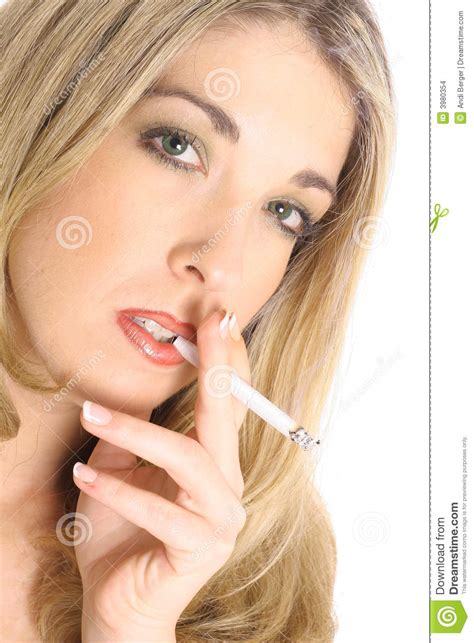 Blond Smoking Stock Images Image 3980354