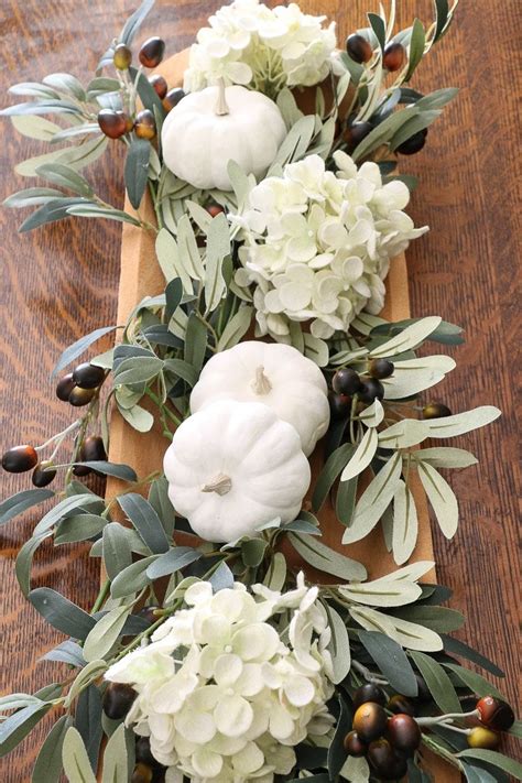 diy fall decor wooden dough bowl floral arrangement fall