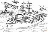 Coloring Aircraft Carrier Pages Printable Invincible Class Drawing sketch template