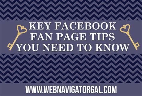 facebook fan page tips web navigator gal