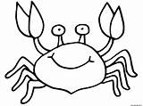 Coloriage Crabe Sourire sketch template