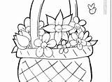 Pages Colouring Basket Flower Getcolorings Coloring March sketch template