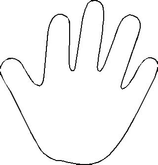 blank handprint template clipart