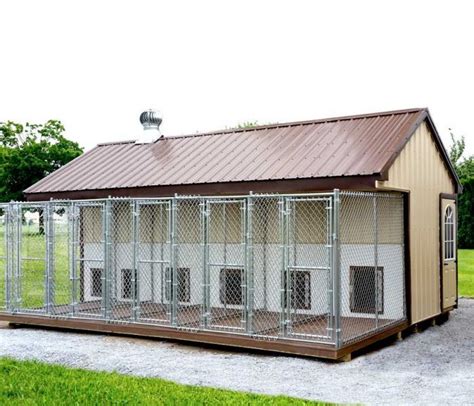 fully assembled prefab    ft  run dog kennel   ft feed alley dog kennel designs dog