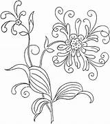 Embroidery Patterns Adults Crewel Ribbon Bordar sketch template