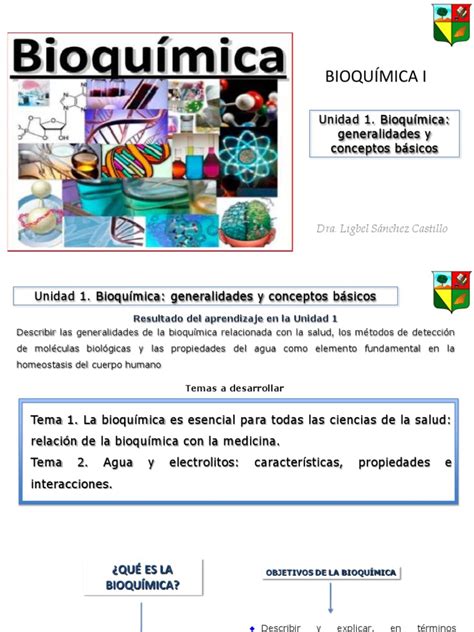 Introducción A La Bioquímica Conceptos Fundamentales Y Generalidades