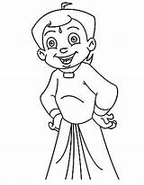 Bheem Chota Pages Coloring Drawing Cartoon Netart Getdrawings Comments sketch template