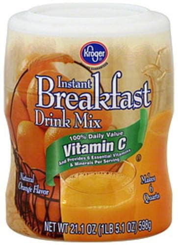 kroger instant breakfast natural orange flavor drink mix  oz
