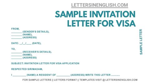 sample invitation letter   tourist visa