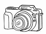 Camera Drawing Coloring Canon Sketch Sony Easy Clipart Pages Cameras Simple Kids Photography Color Cliparts Printable Colouring Dibujo Online Sheets sketch template