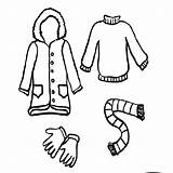 Clothes Coloring Winter Pages Colouring Drawing Preschool Kindergarten Boots Coat Kids Worksheets Mittens Activities Clipart Crafts Toddler Visit Hat Getdrawings sketch template