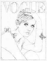 Vogue Coloring Colorare Disegni Ragazze Couvertures Belles Coloriages Ragazza Adolescenti Gratuit sketch template