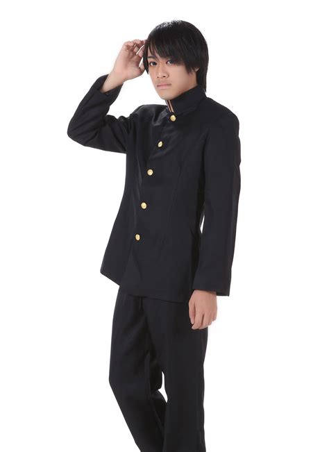 japanese anime cosplay costume black male formal school uniform outfit