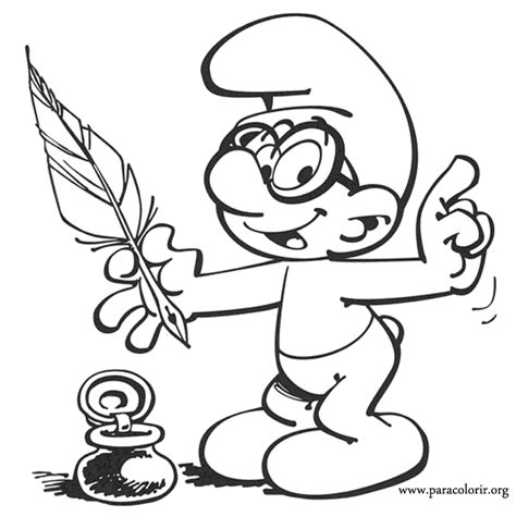 smurf coloring pages    print