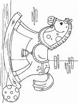 Schaukelpferd Schommelpaard Malvorlage Schoolplaten sketch template