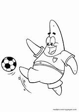 Spongebob Coloring Pages Soccer sketch template
