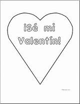 Spanish Valentine Coloring Choose Board Color Valentines sketch template