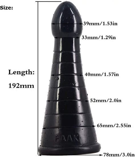 192mm Big Cone Shape Anal Plug Sex Toys For Woman Masturbate Suction