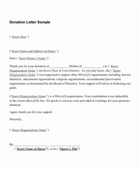 donation receipt letter templates unique sample donation receipt