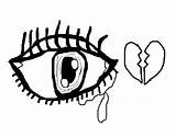 Coloring Pages Eyes Sad Crying Eye Anime Printable Print Getcolorings Eyeball Color Utilising Button sketch template