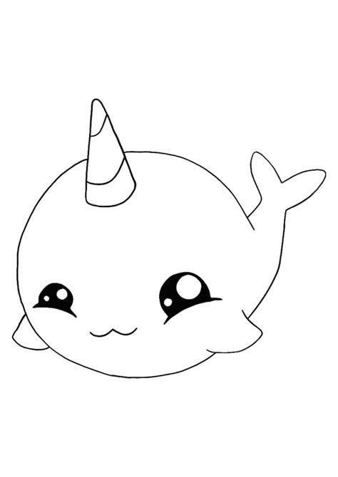 kawaii cute unicorn coloring pages