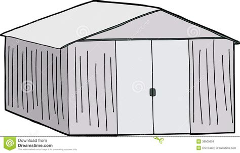 large storage shed stock vector image