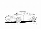 Miata Mazda Drawing Mx Line Illustration Mk1 Redbubble Drawings Car Cartoon Jdm Cars Paintingvalley Wallpaper sketch template