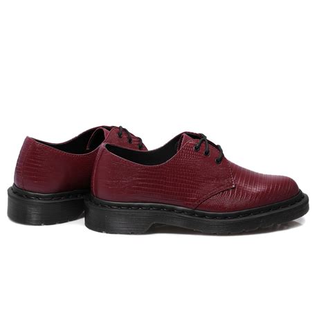 dr martens  lizard oxblood red mens womens smart leather shoes size   ebay