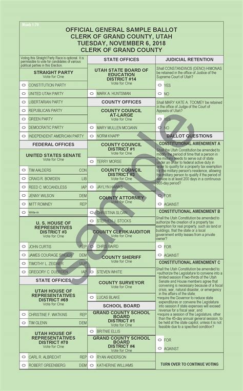sample ballots grand county ut official website