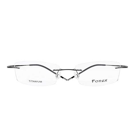 buy fonex men memory titanium alloy rimless optical glasses frame