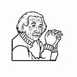 Albert Einstein Coloring Pages Getdrawings Cartoon Printable Drawing Getcolorings Print Little sketch template