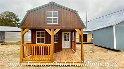 wraparound porch lofted barn cabin  metal carportsgaragesportable sheds
