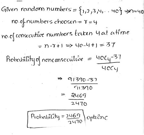 numbers  chosen  random    probability