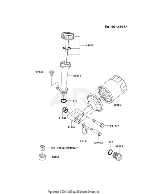 kawasaki fjv bs  stroke engine fjv parts diagram  lubrication equipment
