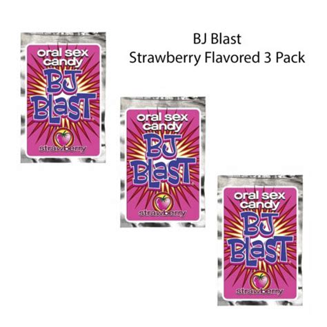 Bj Blast Oral Sex Candy Strawberry 3pk Fizzing Popping Bursting Pop